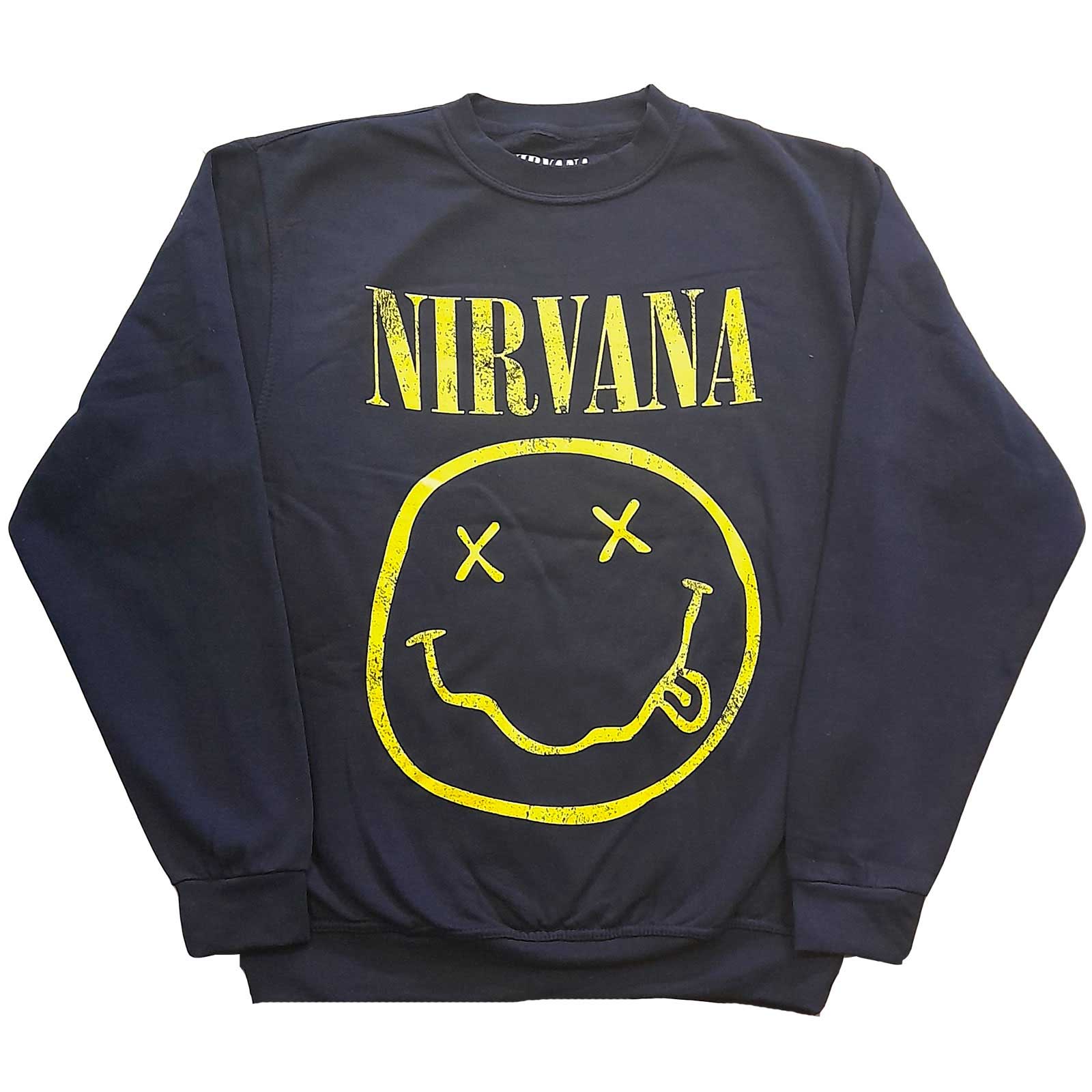 Nirvana - Yellow Smiley Crewneck Sweatshirt