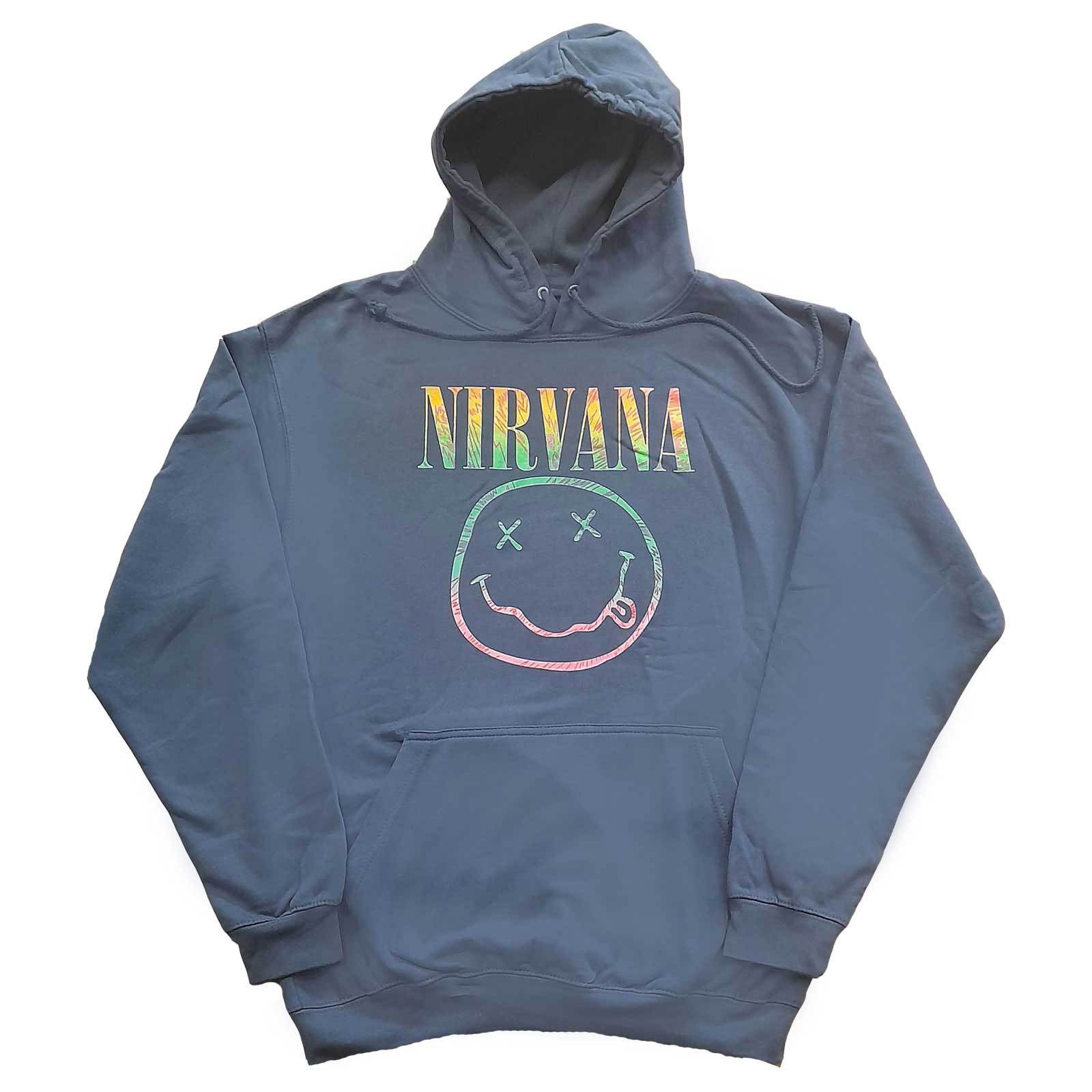 Nirvana - Sorbet Ray Smiley Hoodie (XL)