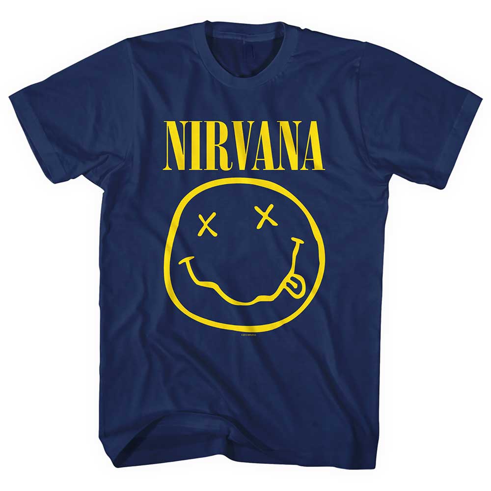 Nirvana - Yellow Smiley (Navy Blue)
