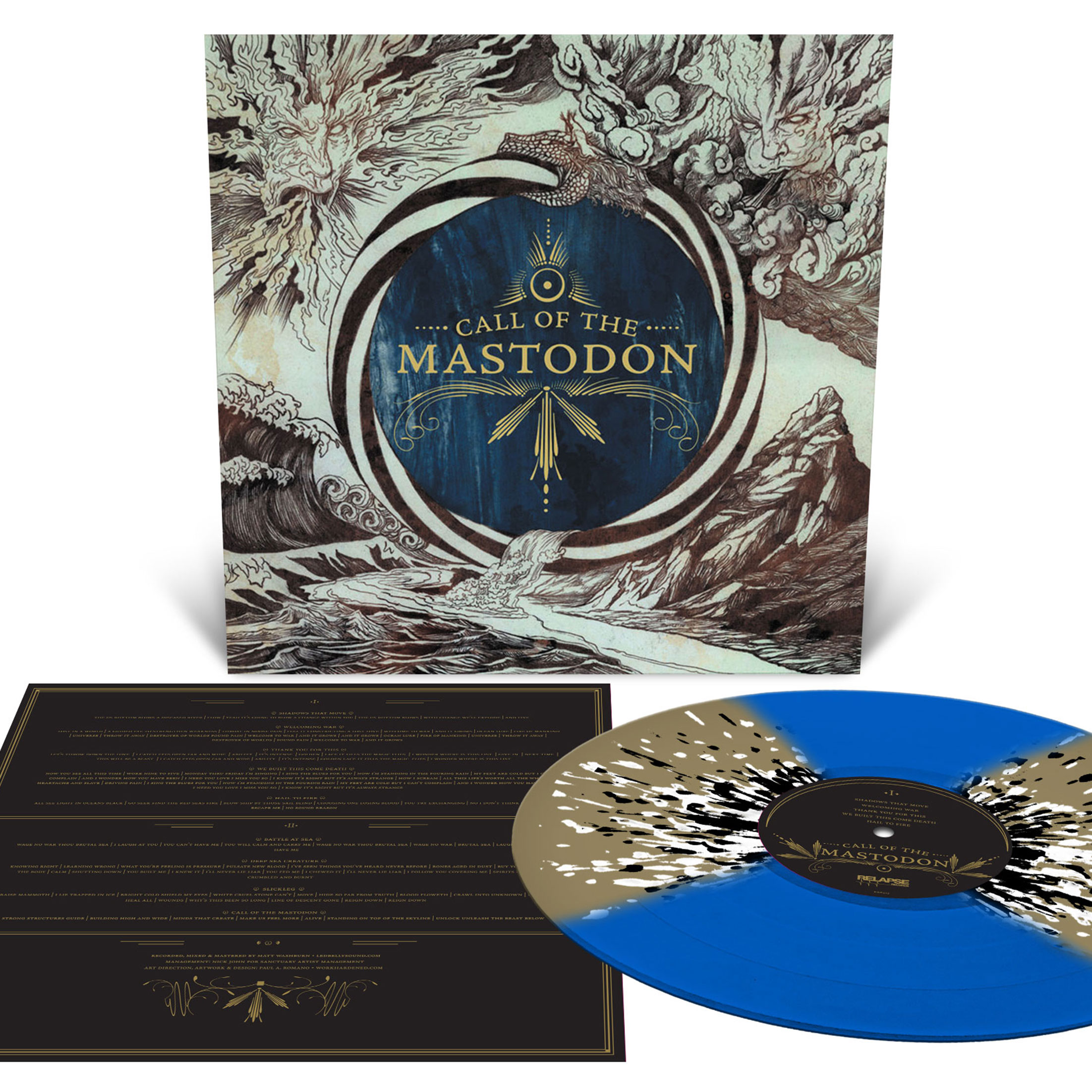 Mastodon - Call Of The Mastodon (Royal Blue with Metallic Gold Butterfly Wings & White & Black Splatter Vinyl)