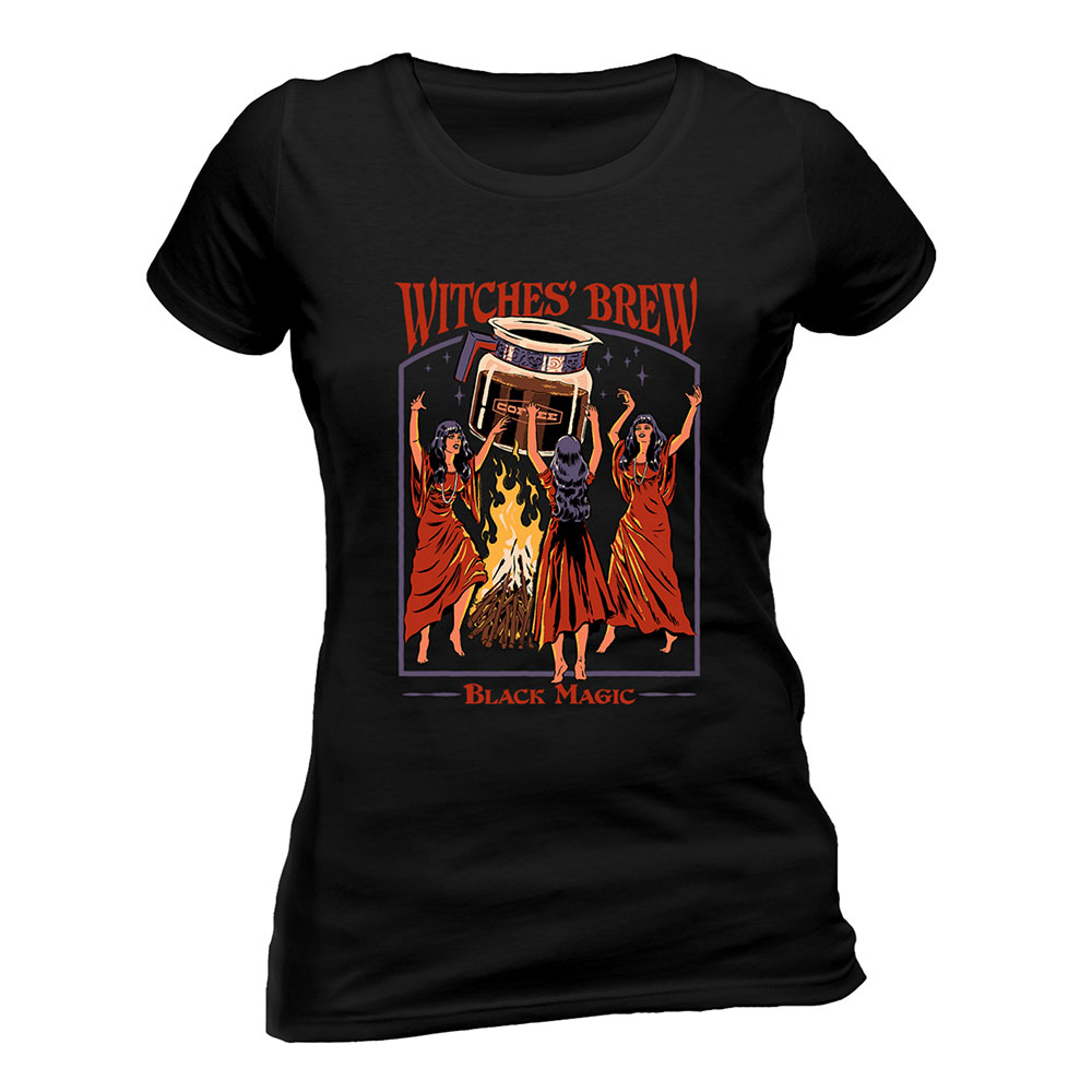 Steven Rhodes - Witches Brew- Ladies Fitted T-Shirt