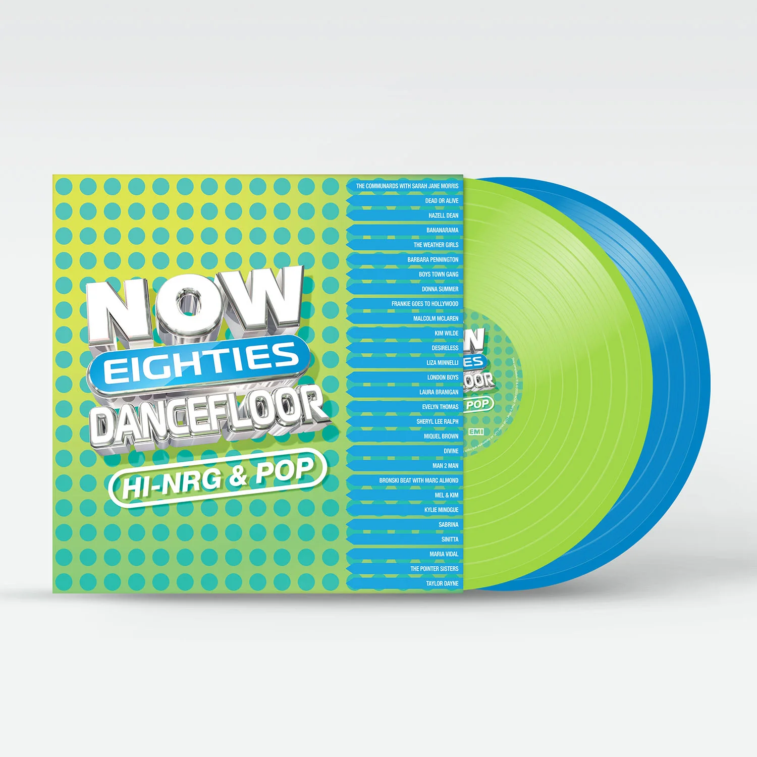 Various - Now Eighties Dancefloor Hi-NRG & Pop (Green & Blue Vinyl)