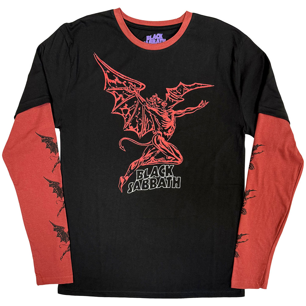 Black Sabbath - Red Henry Wavy Logo Layered