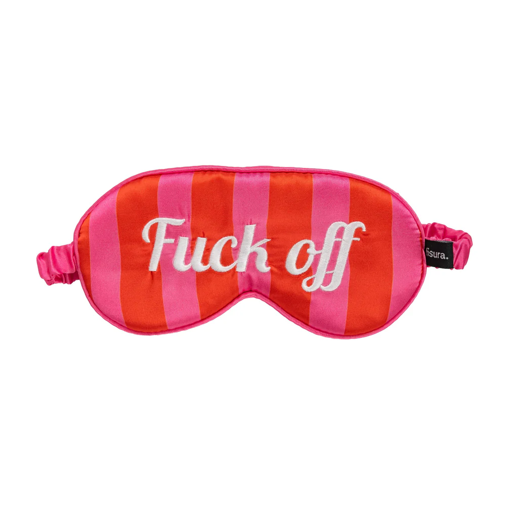 Fisura - Miega maska "F*ck Off" (Pink & Red)