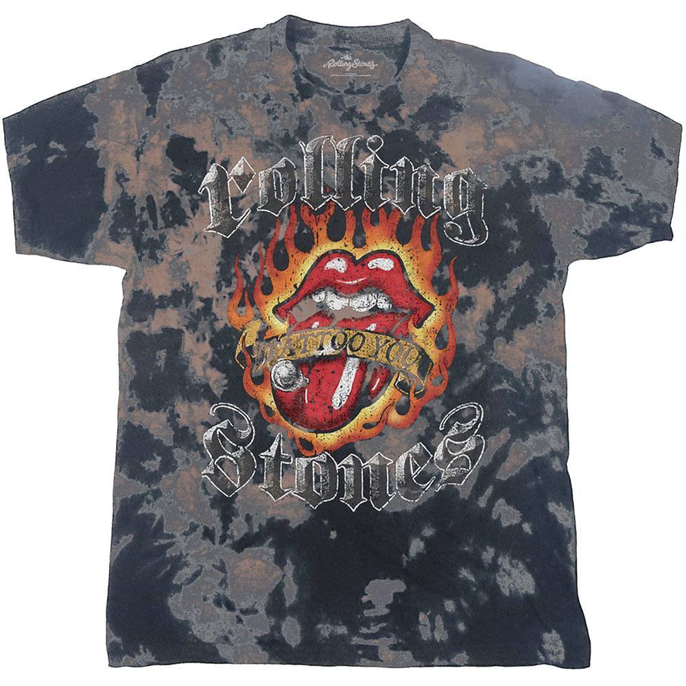 The Rolling Stones - Tattoo Flames Dip Dye