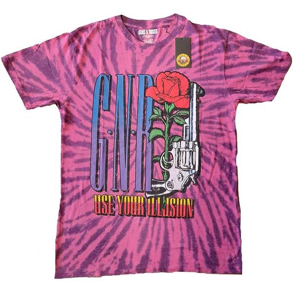 Guns N' Roses - Pistol Purple Dip Dye T-krekls
